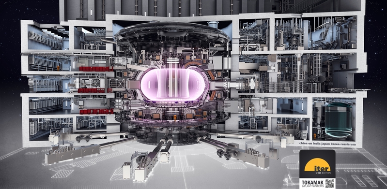 ITER reaktoriaus 3D pjūvis © ITER