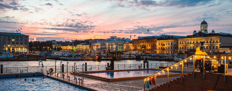 View of Helsinki city center