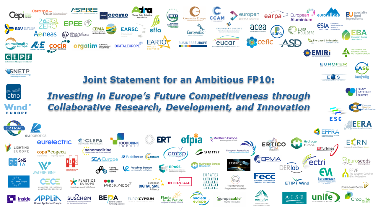 a banner depicting logos of European Associations that take part in the Joint Statement
