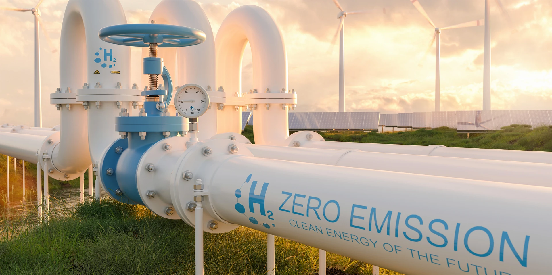 hydrogen pipes zero emission energy of the future